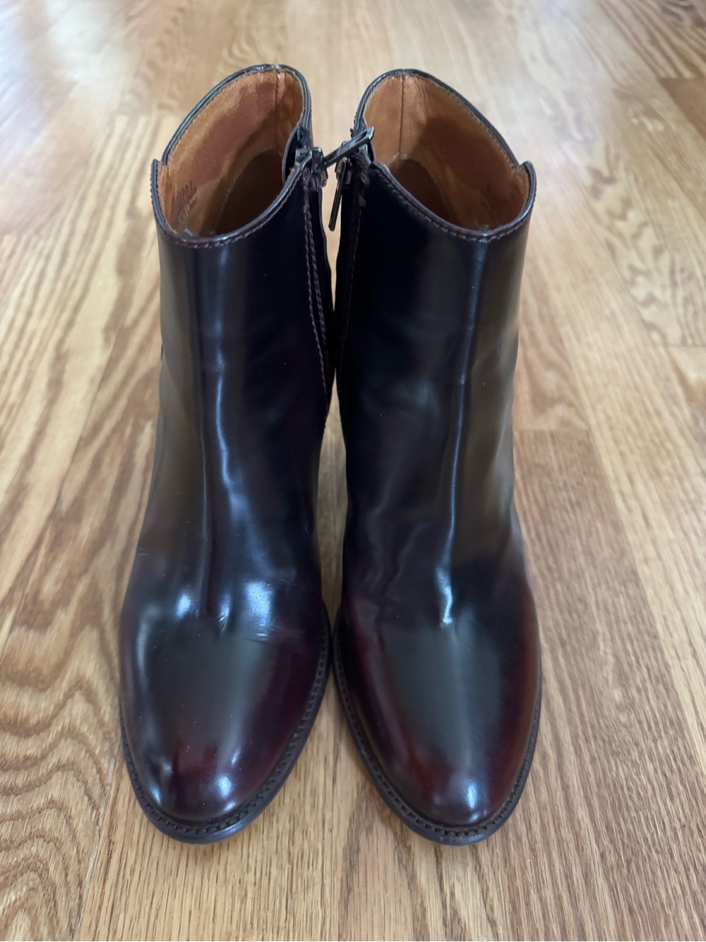 Madewell High-Heel Ankle Boot in Cordovan Leather